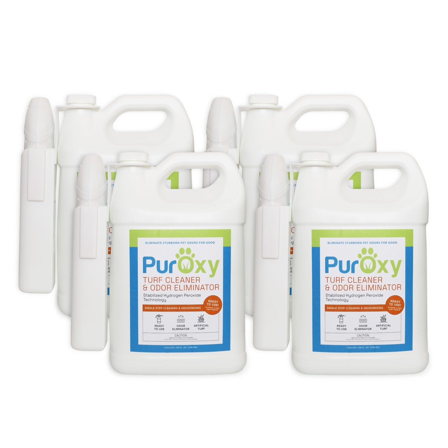 4-Pack Case - 1 Gallon Outdoor Cleaner & Odor Eliminator with Power Sprayer